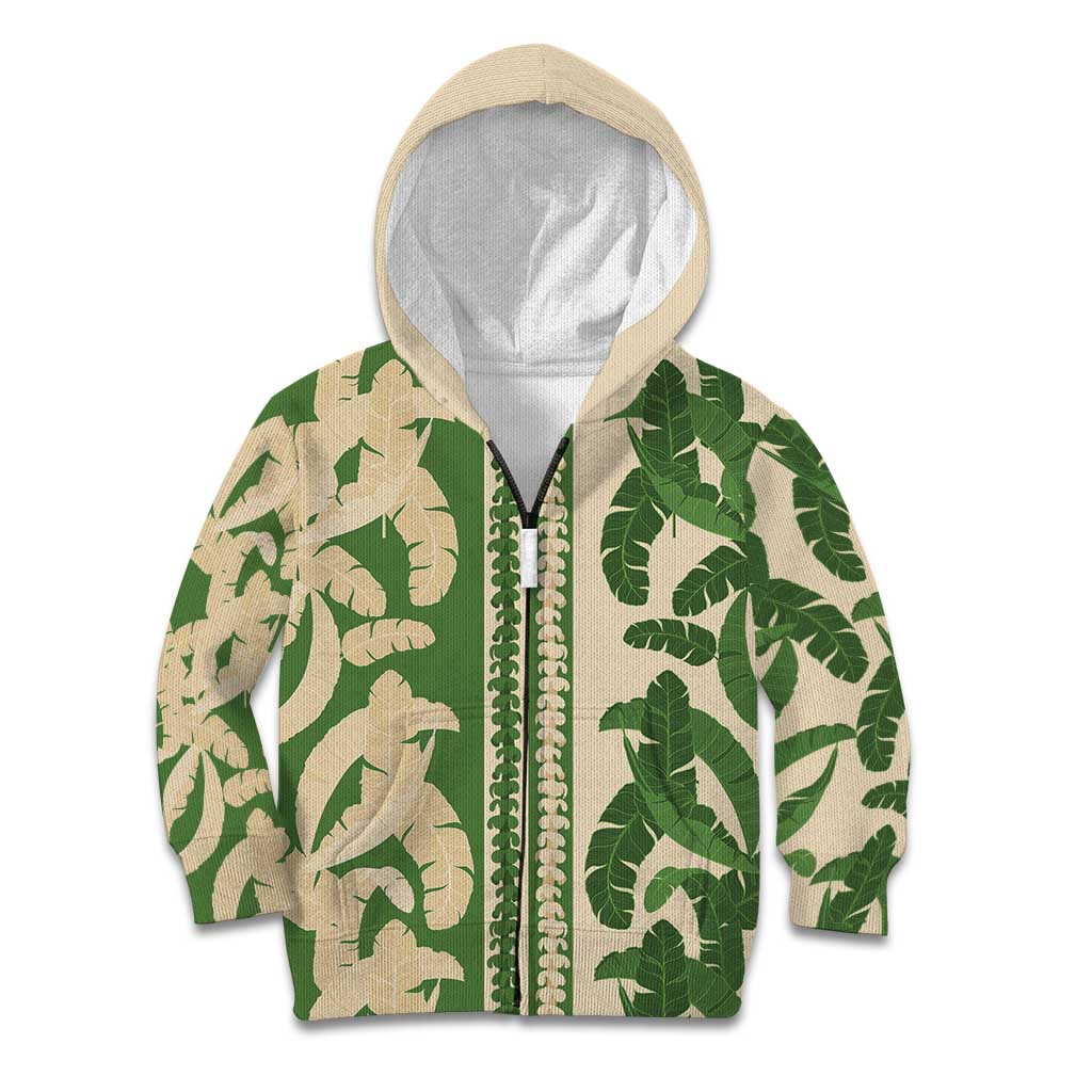Hawaii Pua Kenikeni Lei Kid Hoodie With Lau Maia Green