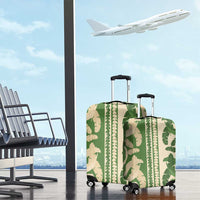 Hawaii Pua Kenikeni Lei Luggage Cover With Lau Maia Green