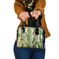 Hawaii Pua Kenikeni Lei Shoulder Handbag With Lau Maia Green
