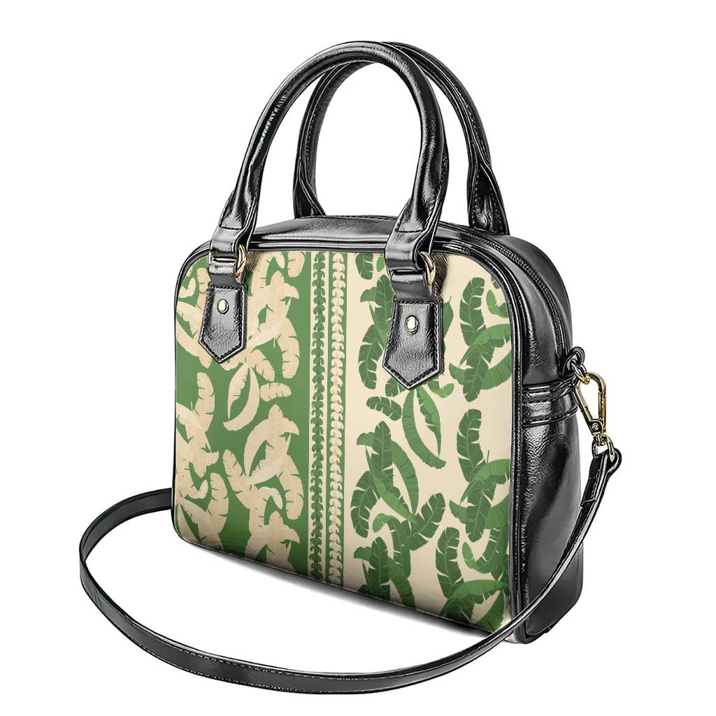 Hawaii Pua Kenikeni Lei Shoulder Handbag With Lau Maia Green