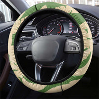 Hawaii Pua Kenikeni Lei Steering Wheel Cover With Lau Maia Green