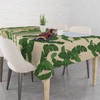 Hawaii Pua Kenikeni Lei Tablecloth With Lau Maia Green