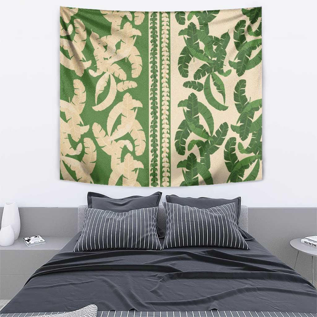 Hawaii Pua Kenikeni Lei Tapestry With Lau Maia Green