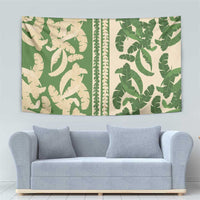 Hawaii Pua Kenikeni Lei Tapestry With Lau Maia Green