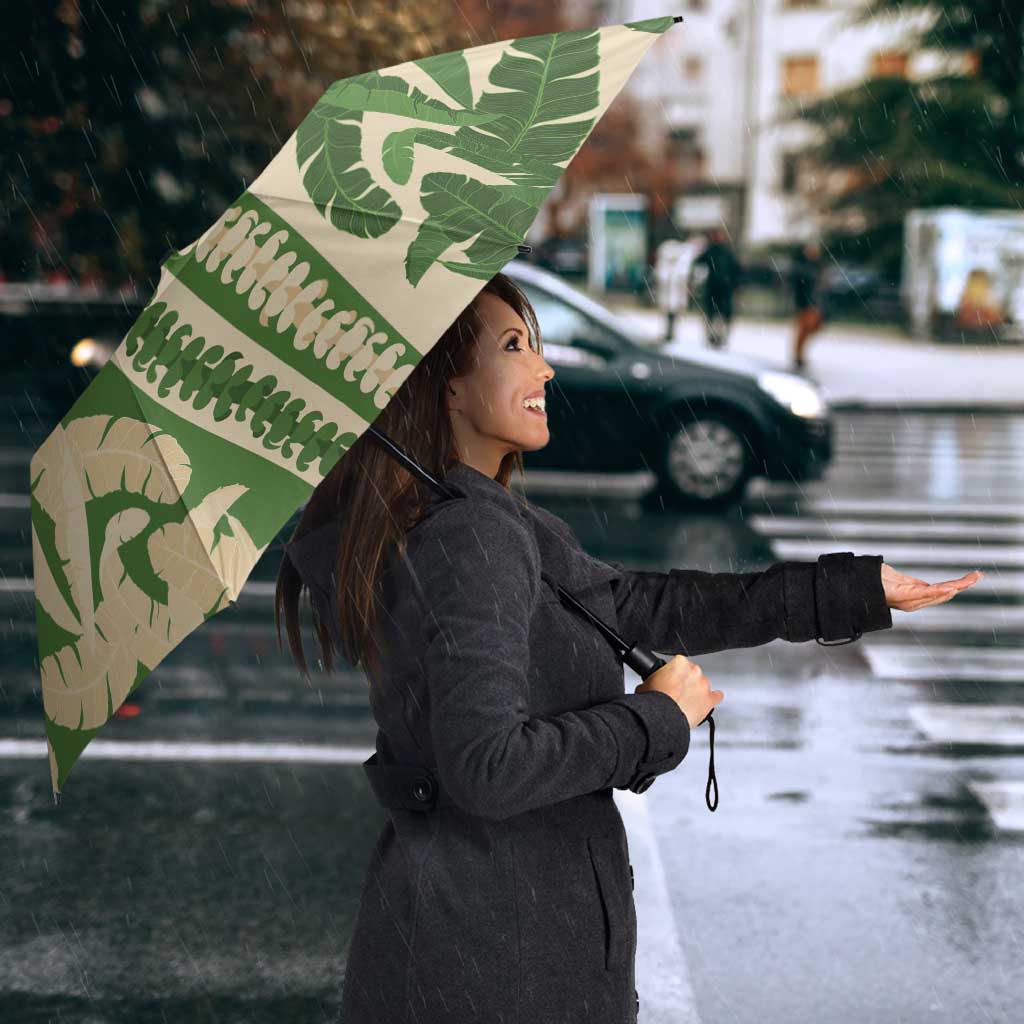 Hawaii Pua Kenikeni Lei Umbrella With Lau Maia Green