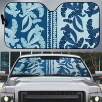 Hawaii Pua Kenikeni Lei Auto Sun Shade With Lau Maia Royal Blue