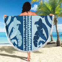 Hawaii Pua Kenikeni Lei Beach Blanket With Lau Maia Royal Blue