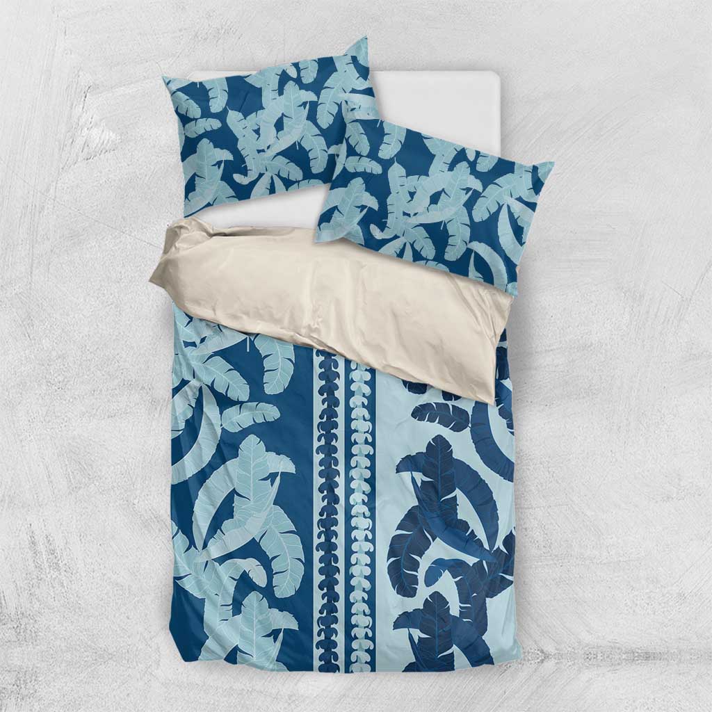 Hawaii Pua Kenikeni Lei Bedding Set With Lau Maia Royal Blue