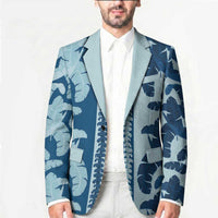 Hawaii Pua Kenikeni Lei Blazer With Lau Maia Royal Blue