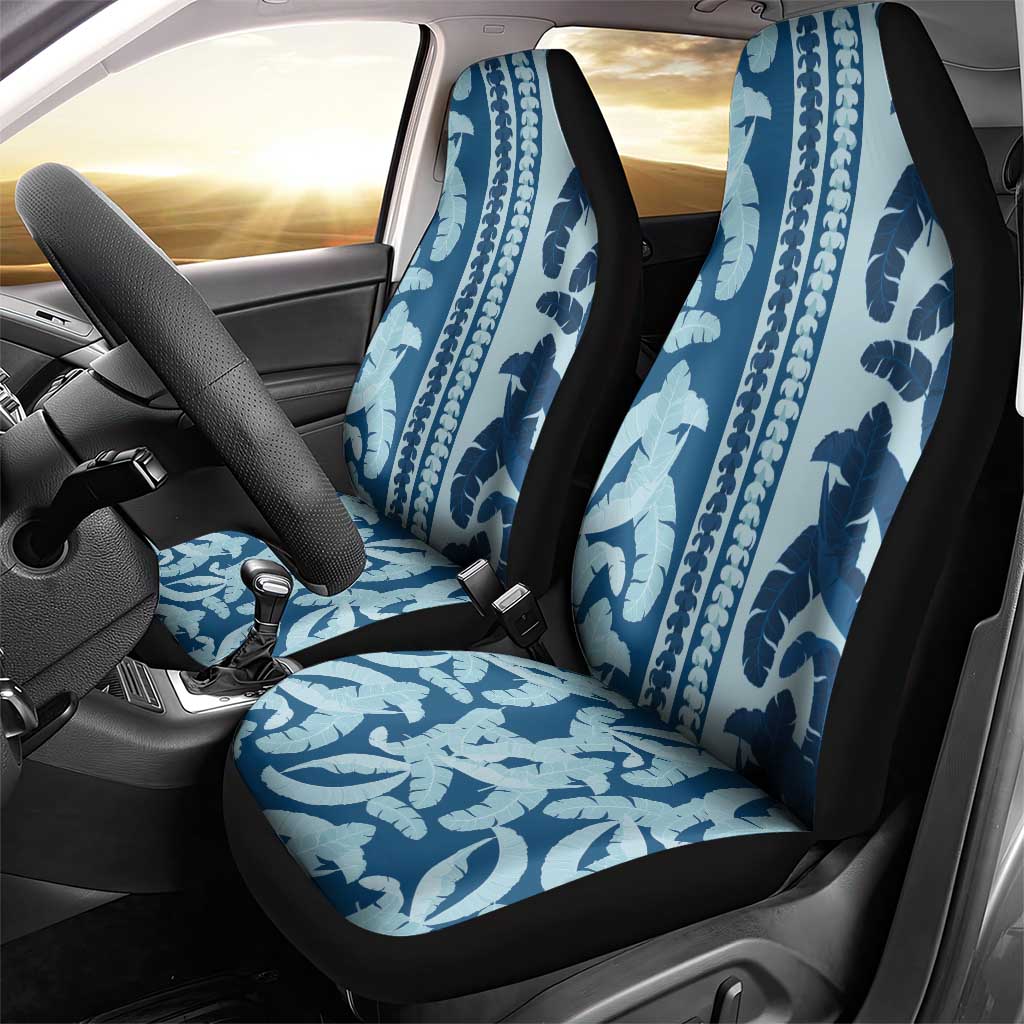 Hawaii Pua Kenikeni Lei Car Seat Cover With Lau Maia Royal Blue