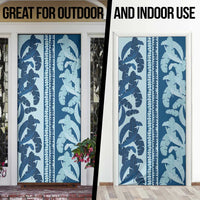Hawaii Pua Kenikeni Lei Door Cover With Lau Maia Royal Blue