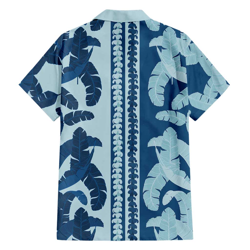 Hawaii Pua Kenikeni Lei Family Matching Off Shoulder Maxi Dress and Hawaiian Shirt With Lau Maia Royal Blue LT05 - Polynesian Pride