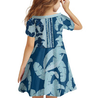 Hawaii Pua Kenikeni Lei Family Matching Summer Maxi Dress and Hawaiian Shirt With Lau Maia Royal Blue LT05 - Polynesian Pride