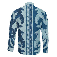 Hawaii Pua Kenikeni Lei Family Matching Summer Maxi Dress and Hawaiian Shirt With Lau Maia Royal Blue LT05 - Polynesian Pride
