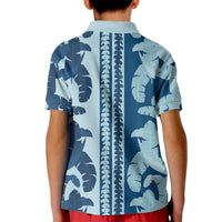 Hawaii Pua Kenikeni Lei Kid Polo Shirt With Lau Maia Royal Blue