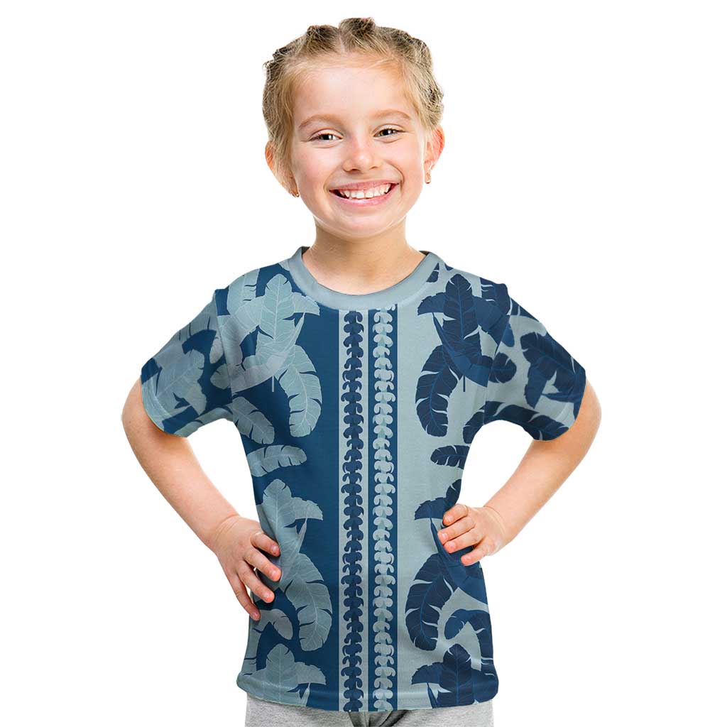 Hawaii Pua Kenikeni Lei Kid T Shirt With Lau Maia Royal Blue