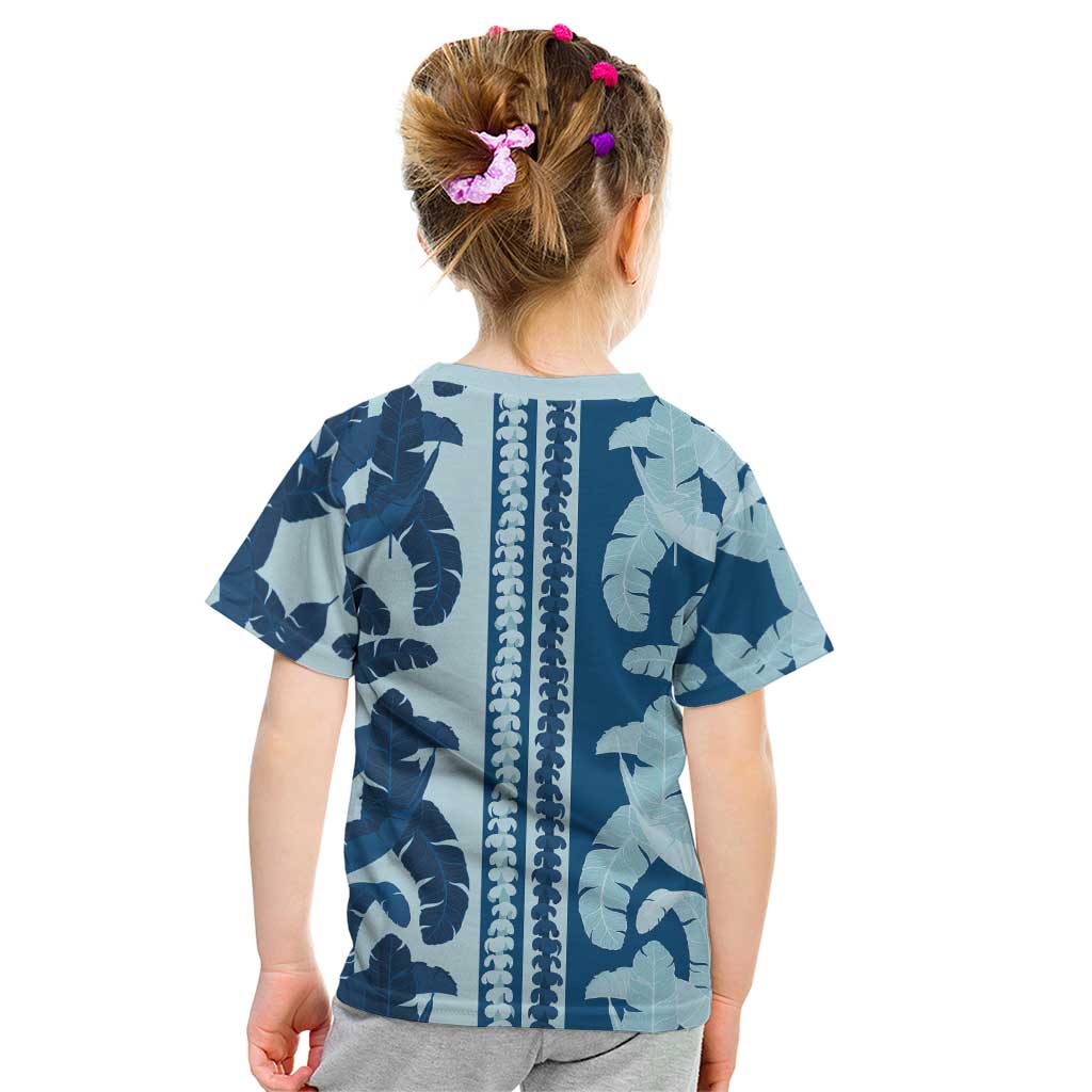 Hawaii Pua Kenikeni Lei Kid T Shirt With Lau Maia Royal Blue