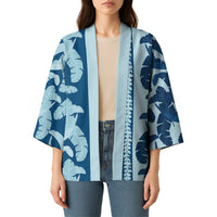 Hawaii Pua Kenikeni Lei Kimono With Lau Maia Royal Blue