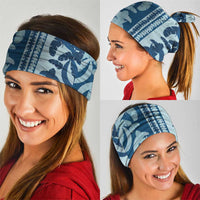 Hawaii Pua Kenikeni Lei Neck Gaiter With Lau Maia Royal Blue LT05 - Polynesian Pride