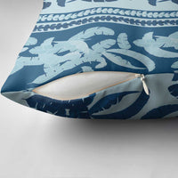 Hawaii Pua Kenikeni Lei Pillow Cover With Lau Maia Royal Blue