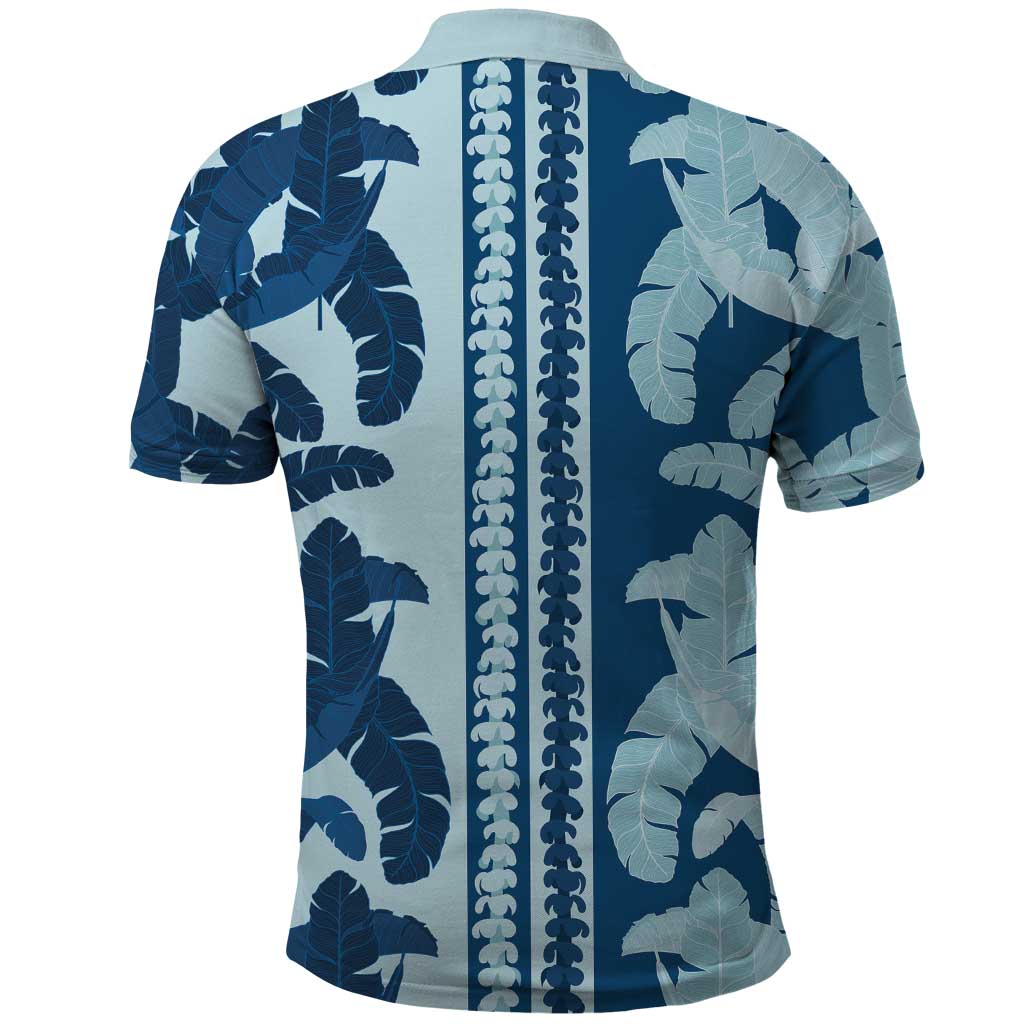 Hawaii Pua Kenikeni Lei Polo Shirt With Lau Maia Royal Blue