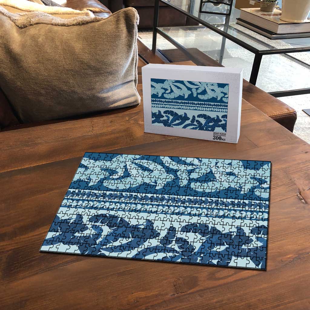 Hawaii Pua Kenikeni Lei Puzzle With Lau Maia Royal Blue