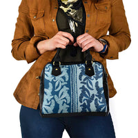 Hawaii Pua Kenikeni Lei Shoulder Handbag With Lau Maia Royal Blue