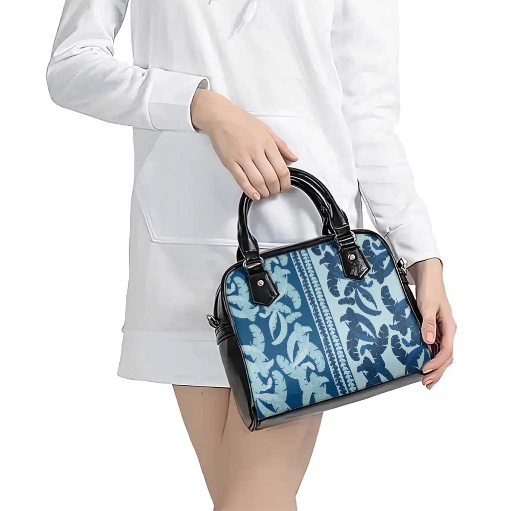 Hawaii Pua Kenikeni Lei Shoulder Handbag With Lau Maia Royal Blue