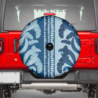 Hawaii Pua Kenikeni Lei Spare Tire Cover With Lau Maia Royal Blue