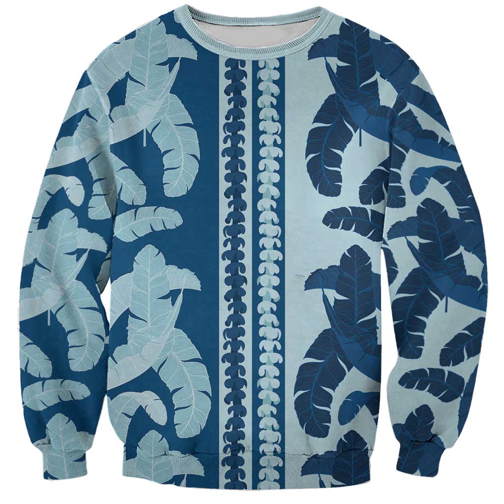 Hawaii Pua Kenikeni Lei Sweatshirt With Lau Maia Royal Blue