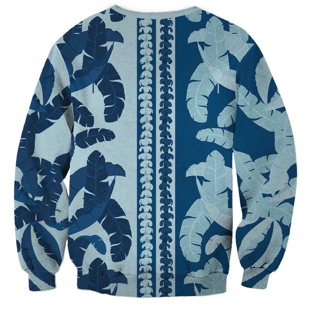 Hawaii Pua Kenikeni Lei Sweatshirt With Lau Maia Royal Blue
