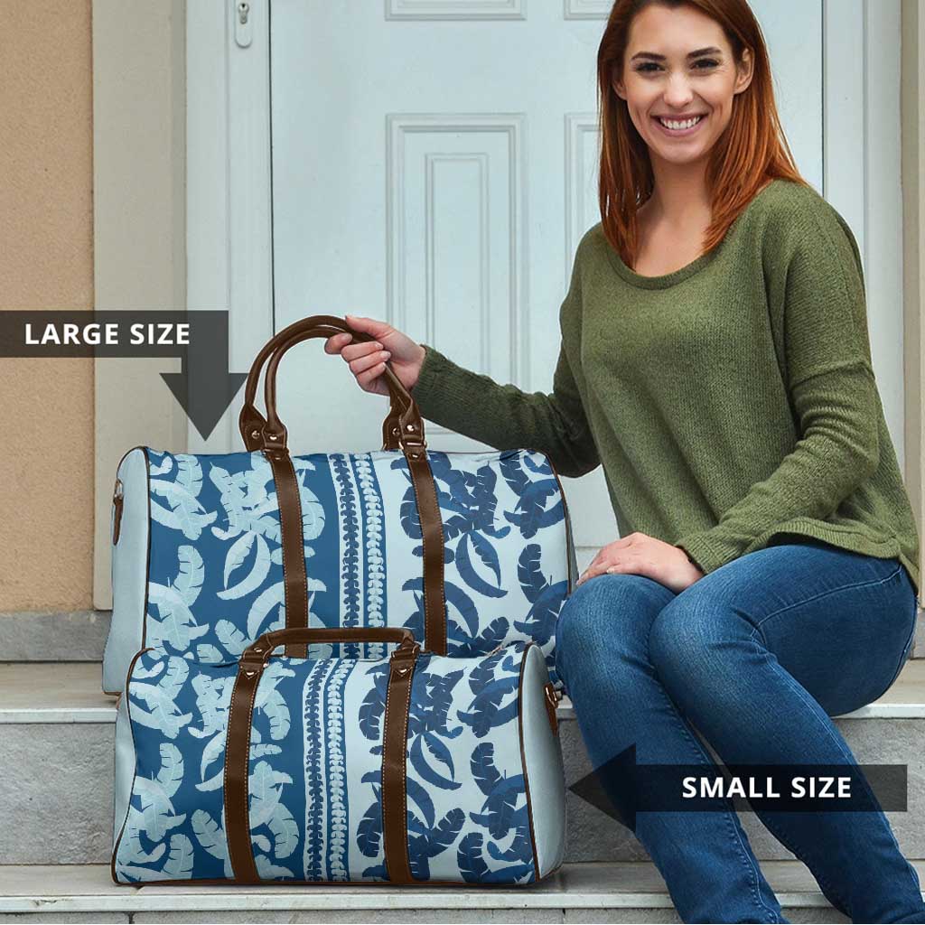 Hawaii Pua Kenikeni Lei Travel Bag With Lau Maia Royal Blue