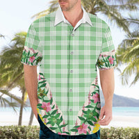 Hawaii Pikake Lokelani Plumeria Lei Hawaiian Shirt Green Palaka Motifs LT05 - Polynesian Pride