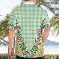 Hawaii Pikake Lokelani Plumeria Lei Hawaiian Shirt Green Palaka Motifs LT05 - Polynesian Pride