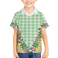 Hawaii Pikake Lokelani Plumeria Lei Hawaiian Shirt Green Palaka Motifs LT05 - Polynesian Pride