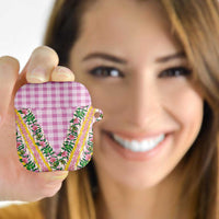 Hawaii Pikake Lokelani Plumeria Lei AirPods Case Pink Palaka Motifs