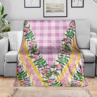 Hawaii Pikake Lokelani Plumeria Lei Blanket Pink Palaka Motifs LT05 - Polynesian Pride