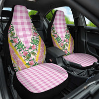 Hawaii Pikake Lokelani Plumeria Lei Car Seat Cover Pink Palaka Motifs LT05 One Size Pink - Polynesian Pride
