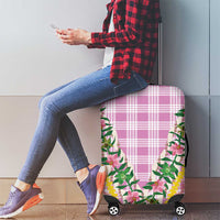 Hawaii Pikake Lokelani Plumeria Lei Luggage Cover Pink Palaka Motifs LT05 - Polynesian Pride