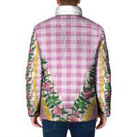 Hawaii Pikake Lokelani Plumeria Lei Padded Jacket Pink Palaka Motifs LT05 - Polynesian Pride