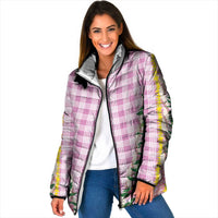 Hawaii Pikake Lokelani Plumeria Lei Padded Jacket Pink Palaka Motifs LT05 Women Pink - Polynesian Pride