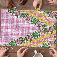 Hawaii Pikake Lokelani Plumeria Lei Puzzle Pink Palaka Motifs LT05 - Polynesian Pride