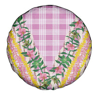 Hawaii Pikake Lokelani Plumeria Lei Spare Tire Cover Pink Palaka Motifs LT05 - Polynesian Pride