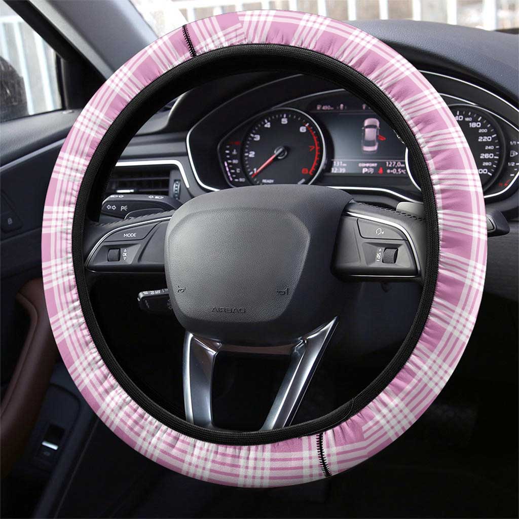 Hawaii Pikake Lokelani Plumeria Lei Steering Wheel Cover Pink Palaka Motifs