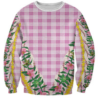 Hawaii Pikake Lokelani Plumeria Lei Sweatshirt Pink Palaka Motifs LT05 Unisex Pink - Polynesian Pride