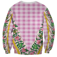 Hawaii Pikake Lokelani Plumeria Lei Sweatshirt Pink Palaka Motifs LT05 - Polynesian Pride