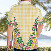 Hawaii Pikake Lokelani Plumeria Lei Hawaiian Shirt Yellow Palaka Motifs LT05 - Polynesian Pride