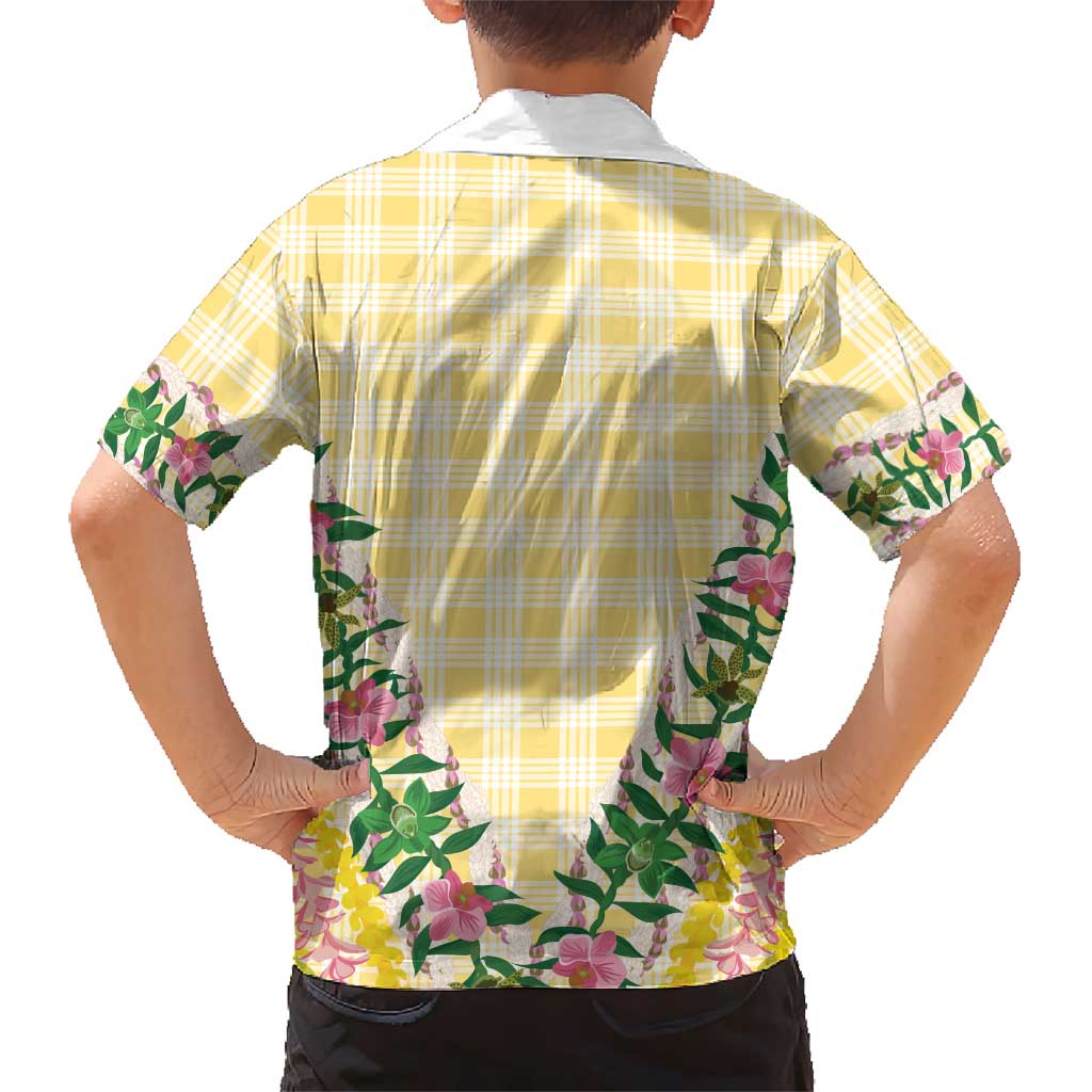 Hawaii Pikake Lokelani Plumeria Lei Hawaiian Shirt Yellow Palaka Motifs LT05 - Polynesian Pride