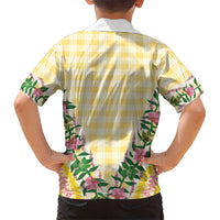 Hawaii Pikake Lokelani Plumeria Lei Hawaiian Shirt Yellow Palaka Motifs LT05 - Polynesian Pride