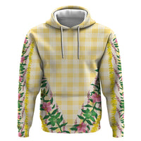 Hawaii Pikake Lokelani Plumeria Lei Zip Hoodie Yellow Palaka Motifs LT05 Pullover Hoodie Yellow - Polynesian Pride